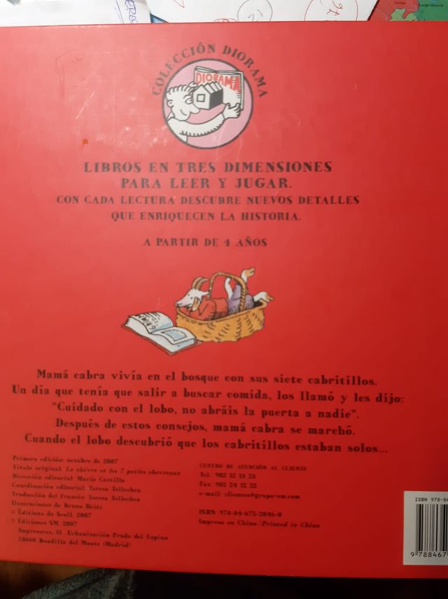 Los siete cabritillos, con desplegables.