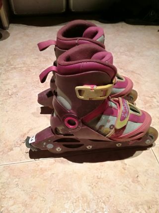 patines rosa y blancos talla 34 35 y 36