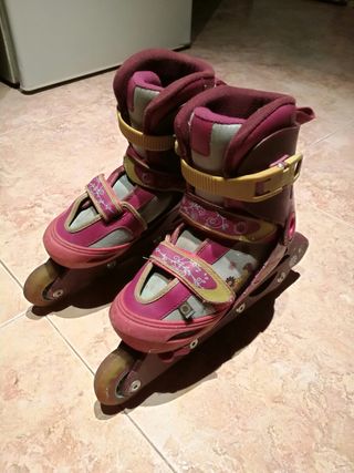 patines rosa y blancos talla 34 35 y 36
