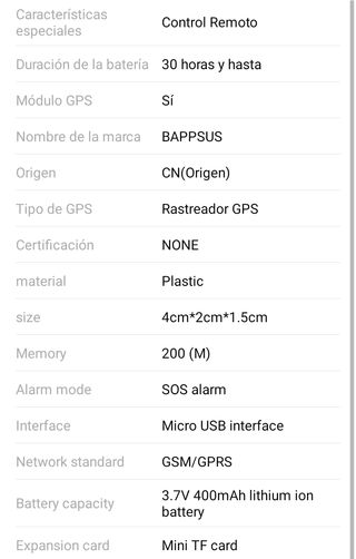 GPS localizador de vehículos o personas
