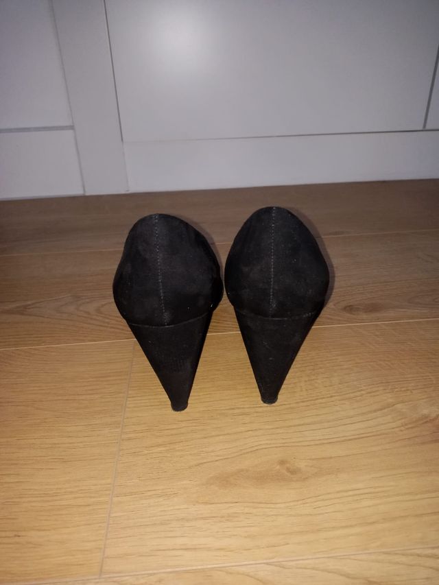 Zapato de cuña negro Mango, talla 39