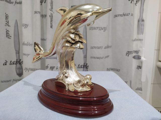 Delfino in argento verniciato