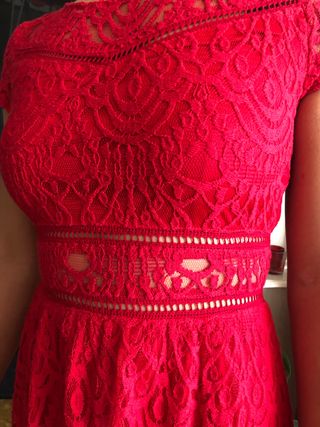Vestido rojo de fiesta 34 corto