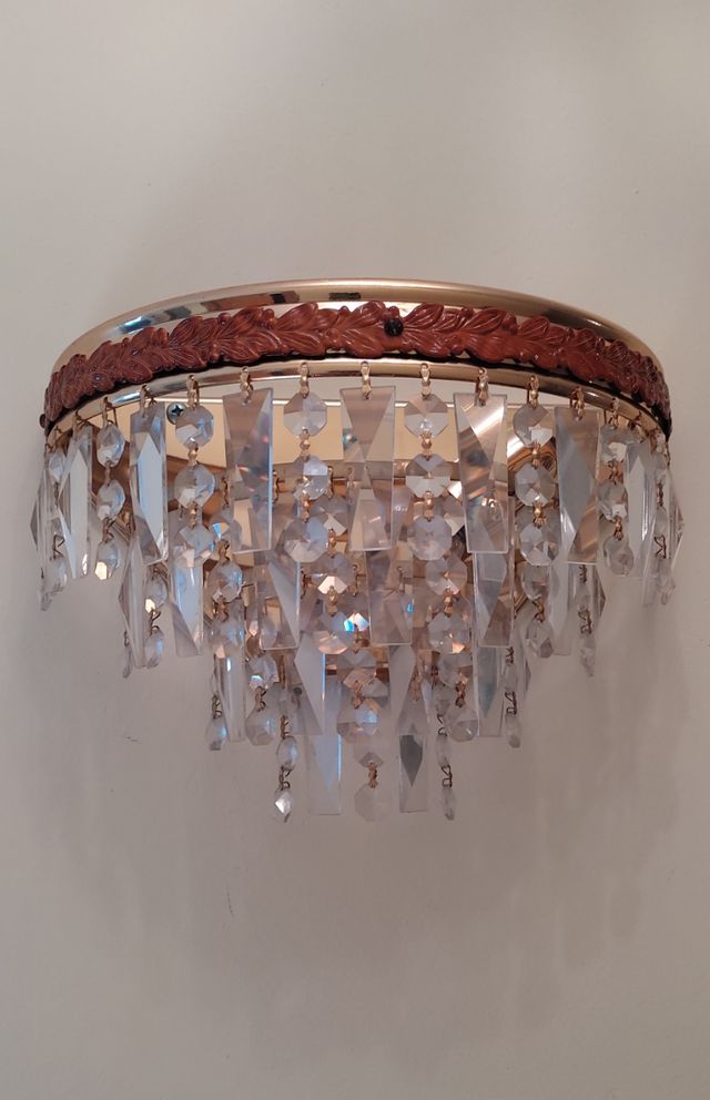 Aplique de pared de cristales