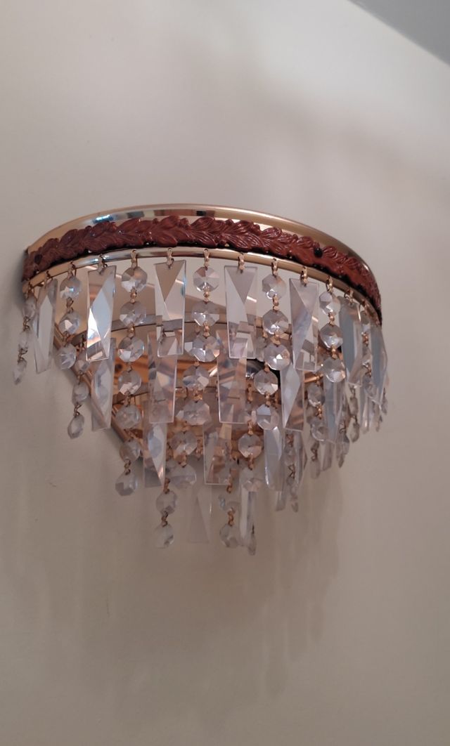 Aplique de pared de cristales