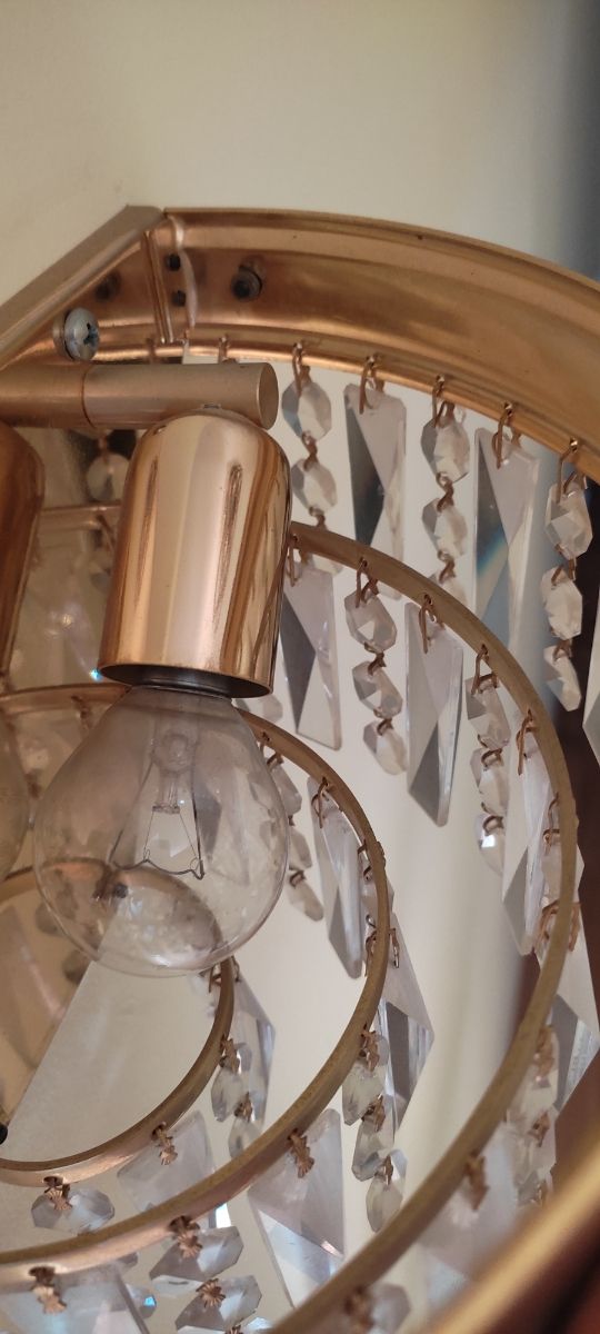 Aplique de pared de cristales