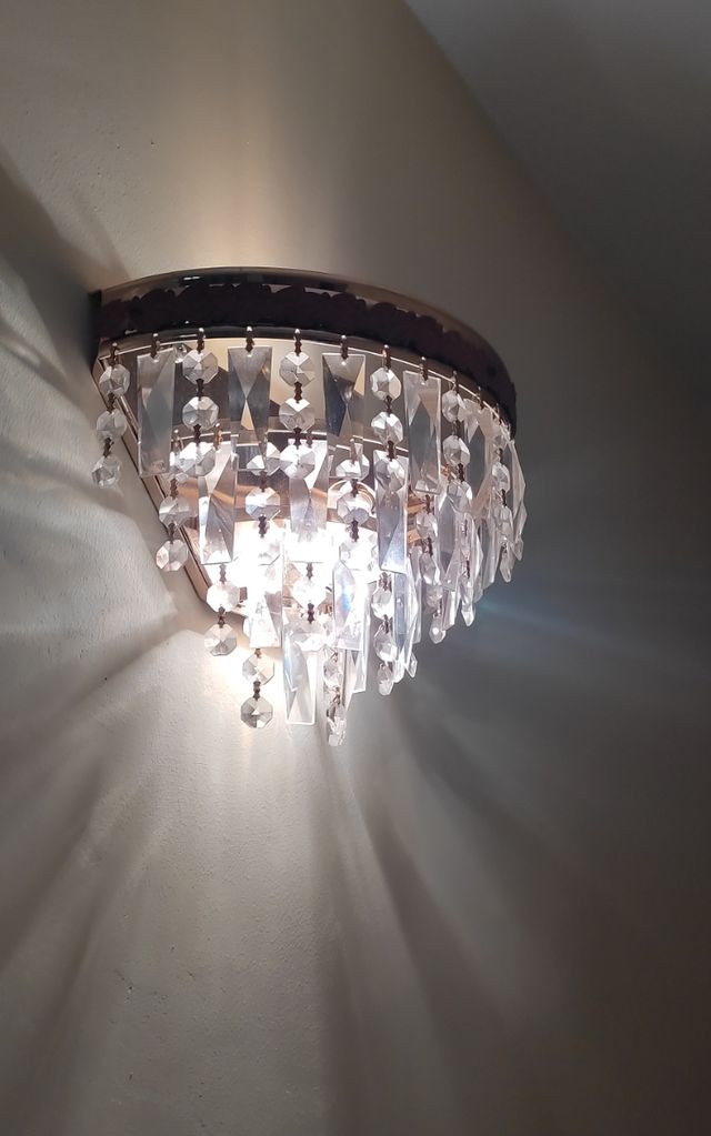 Aplique de pared de cristales