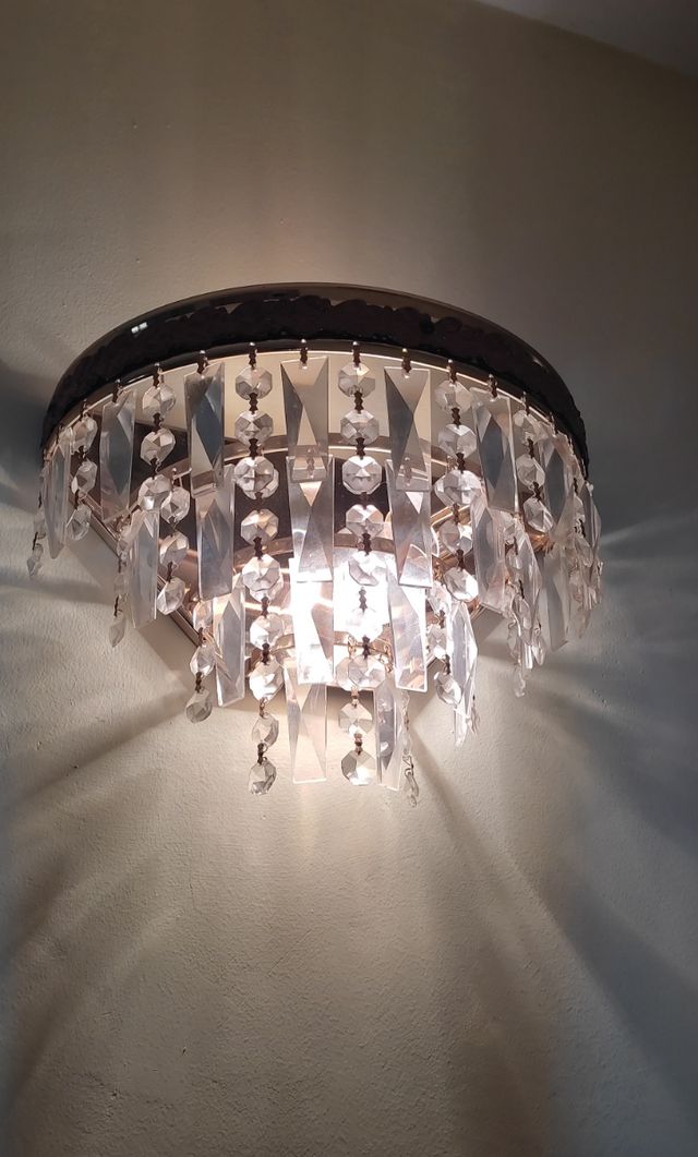 Aplique de pared de cristales