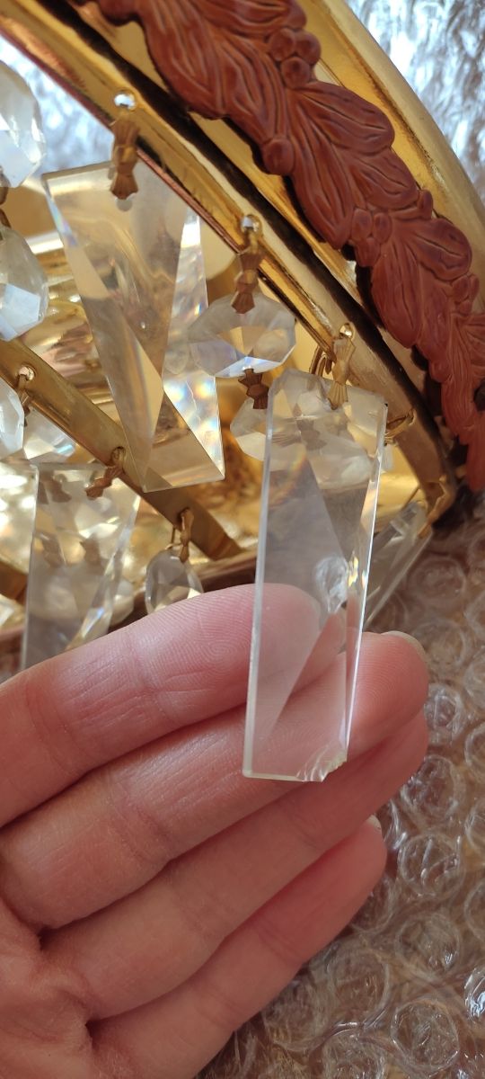 Aplique de pared de cristales