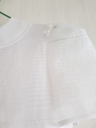 Vestido Comunión Niña Clásico Lazo Gasa Plisado