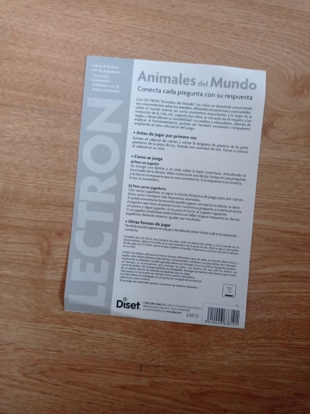 Juego Lectrón Animales