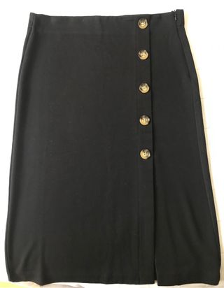 Falda de punto negra de Mango