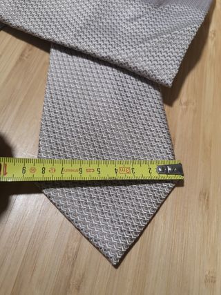 SEDA💯 CORBATA +PAÑUELO DE FIRMA "CARAMELO" 