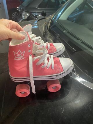 Patines 4 ruedas tenis rosa talla 37