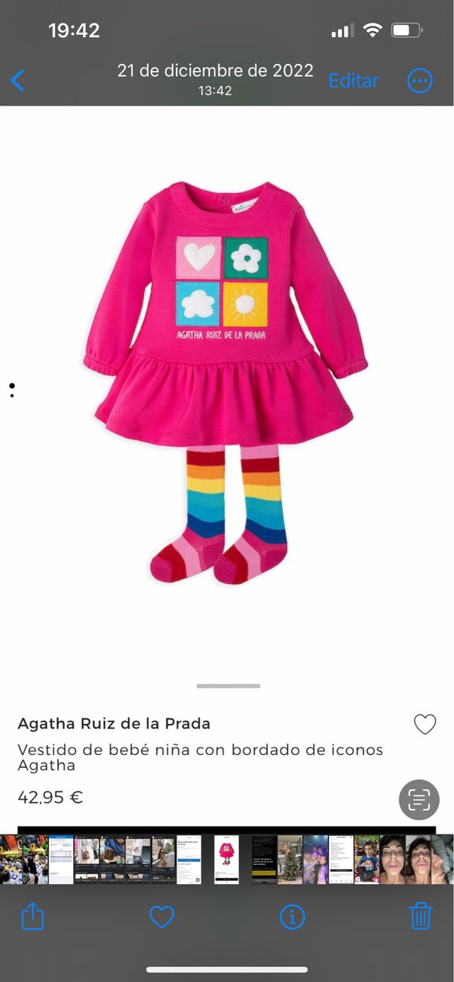 Vestido Agatha Ruiz de la Prada 3/6meses