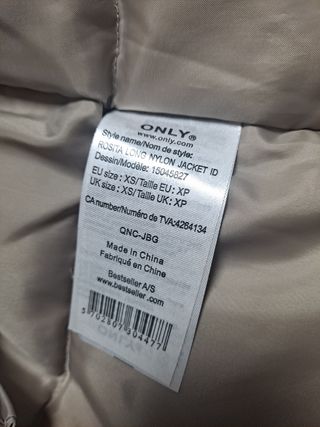 Chaqueta de plumas Only (XS)