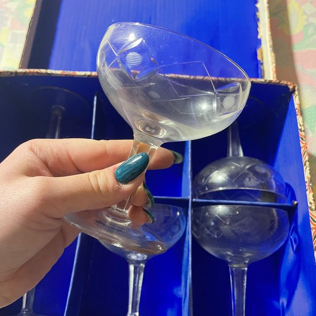 Set 6 coppe bicchieri vintage