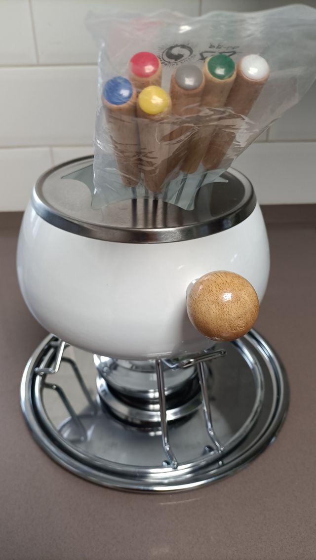 Fondue olla blanco cocina