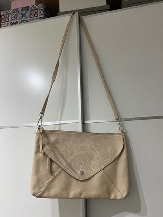 Bolso de hombro beige de parfois