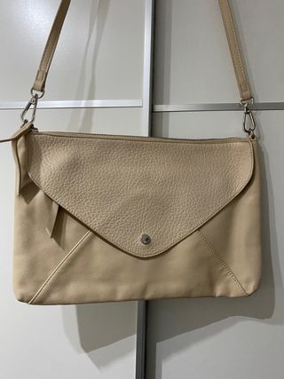 Bolso de hombro beige de parfois