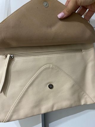 Bolso de hombro beige de parfois