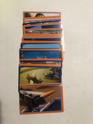Cromos de la colección Aviones de Disney 