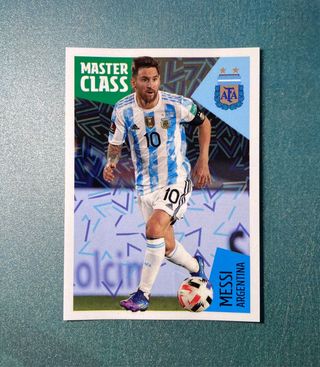 Cromos de Lionel Messi y Cristiano Ronaldo.
