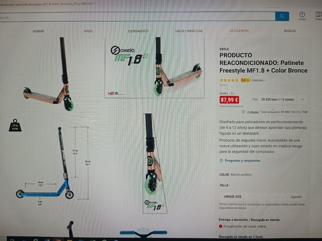 Patinete urbano freestyle Decathlon