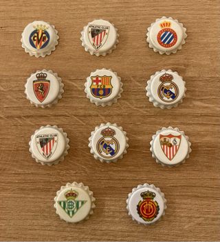 Chapas de plástico equipos de fútbol