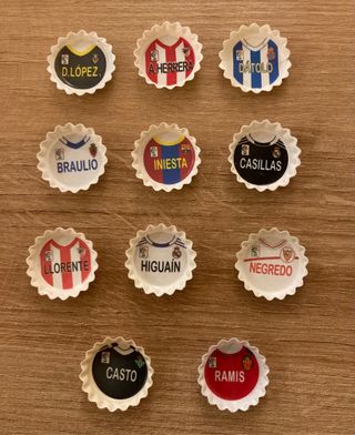 Chapas de plástico equipos de fútbol