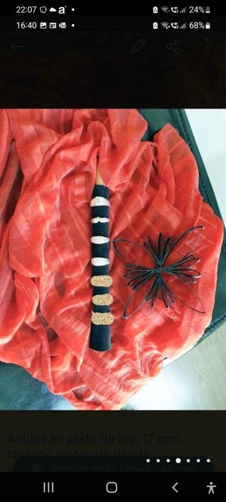 Anillos de plata de ley.