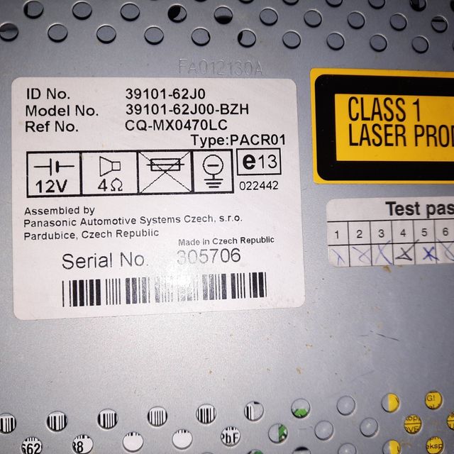 Radio CD Suzuki Swift