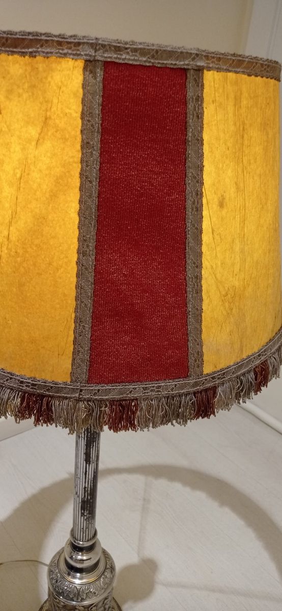 Lampara antigua plateada