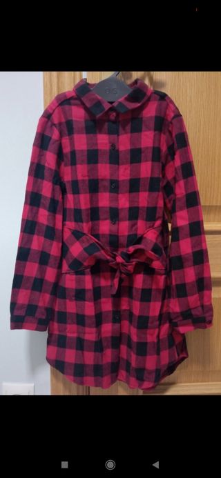 vestido corto cuadros 