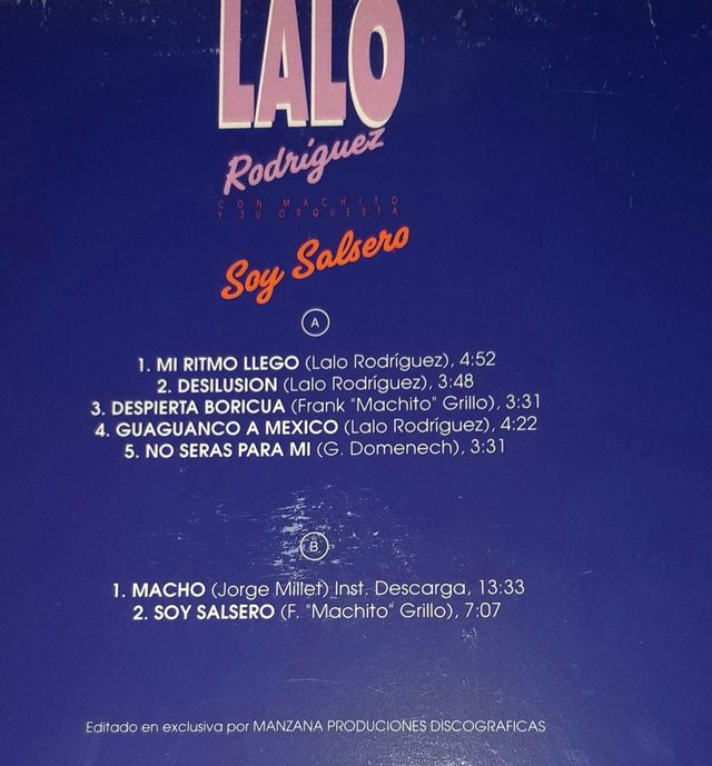 LALO RODRIGUEZ LP SOY SALSERO DISCO VINILO
