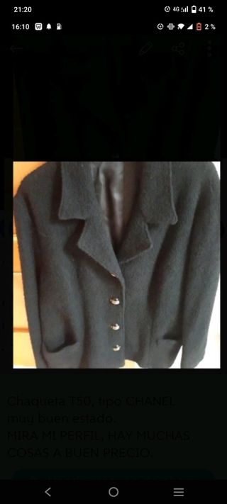Chaqueta T50, tipo CHANEL