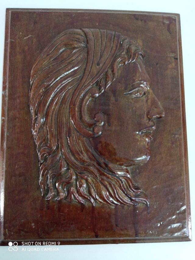 4 antiche sculture in legno 50 cm, 4 pezzi