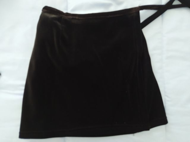 Gonna a portafoglio nera in velluto