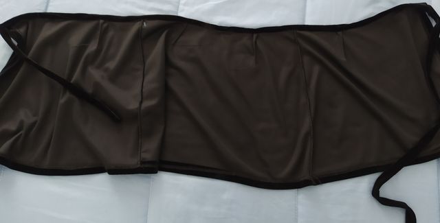 Gonna a portafoglio nera in velluto