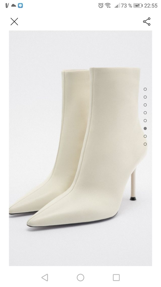 botines piel tacón fino Zara