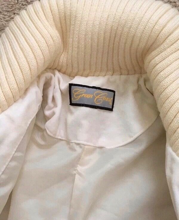 Anorak abrigo plumas invierno blanco crema 40 L