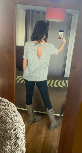 Jersey manga corta corazón flúor Vila talla Xs/S