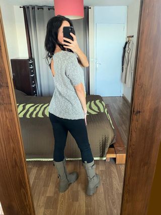 Jersey manga corta corazón flúor Vila talla Xs/S