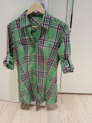 Camicia da donna lunga a quadri