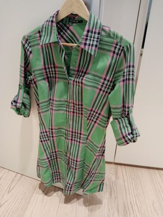 Camicia da donna lunga a quadri