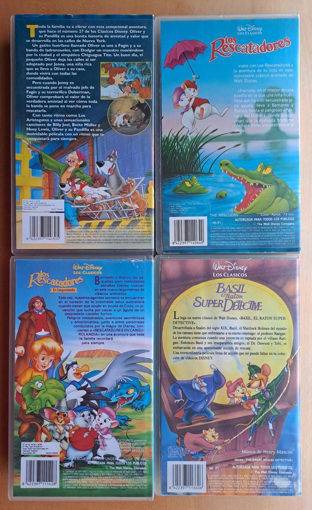 Cintas VHS Disney ORIGINALES
