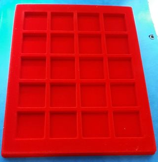 VASSOIO ESPOSITORE MONETE PORTAMONETE IN FLOCCATO