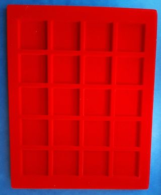 VASSOIO ESPOSITORE MONETE PORTAMONETE IN FLOCCATO