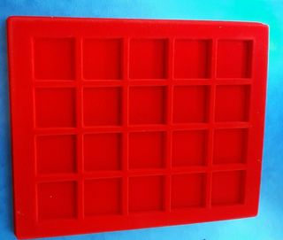 VASSOIO ESPOSITORE MONETE PORTAMONETE IN FLOCCATO