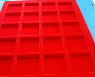 VASSOIO ESPOSITORE MONETE PORTAMONETE IN FLOCCATO